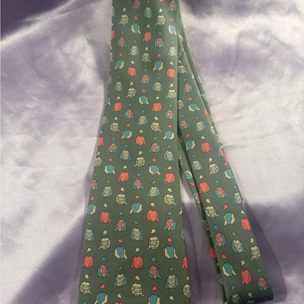 HERMES Equestrian Silk Tie - Picture 2 of 5